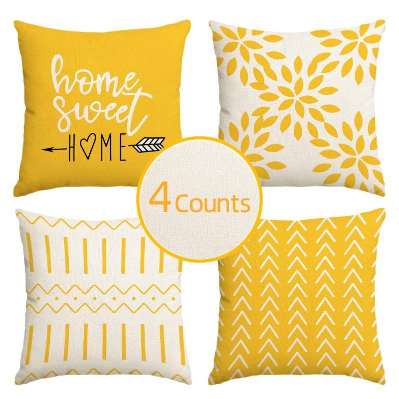 Home Of Textiles - Geometric Pattern Pillow Case without Filler