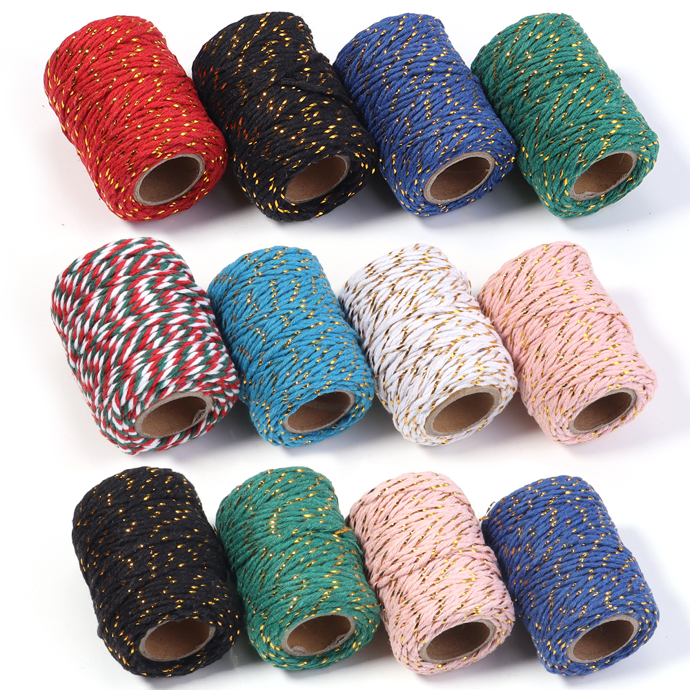 Home Of Textiles - 20M/Roll Cotton Cord Baker Twine Colorful
