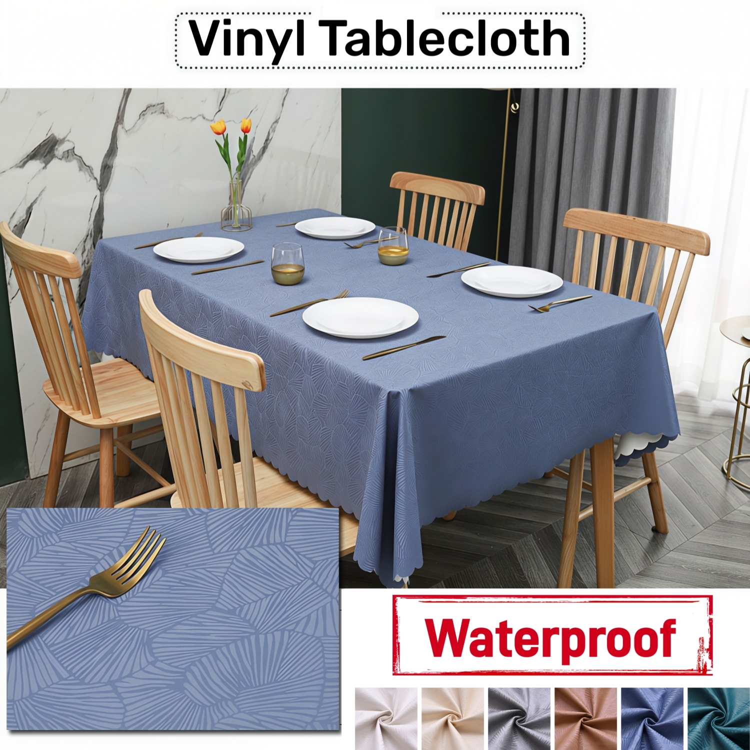 Home Textiles News - Vinyl Table Cloth Rectangular Solid Table