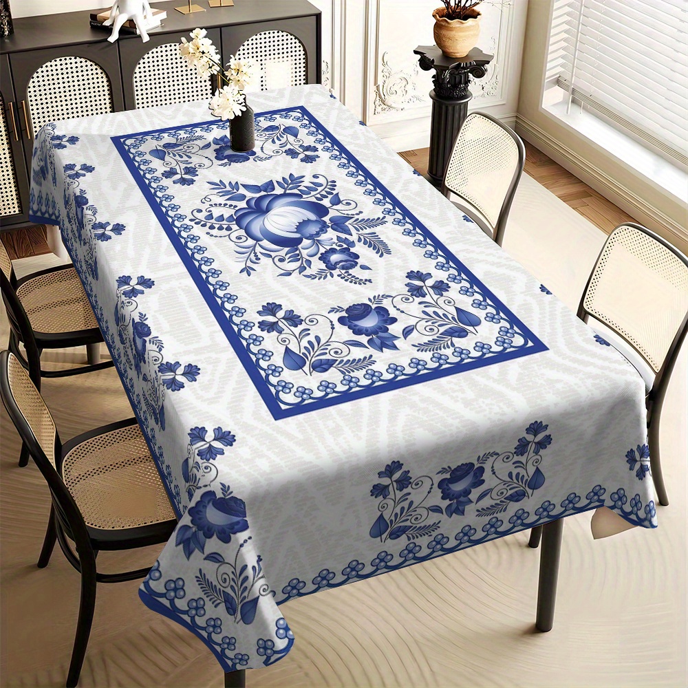 Home Of Textiles - Country Style Square Tablecloth for Kitchen,
