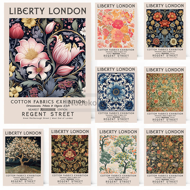 Home Textiles And Room Spray - William Morris Exhibition Poster Liberty London