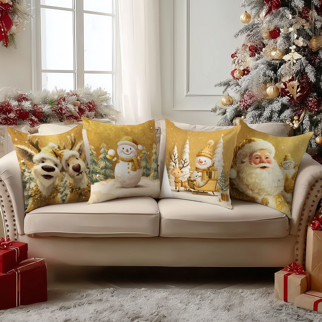 Festive Christmas Pillowcases: - Home Textiles News 리뷰 및 가격