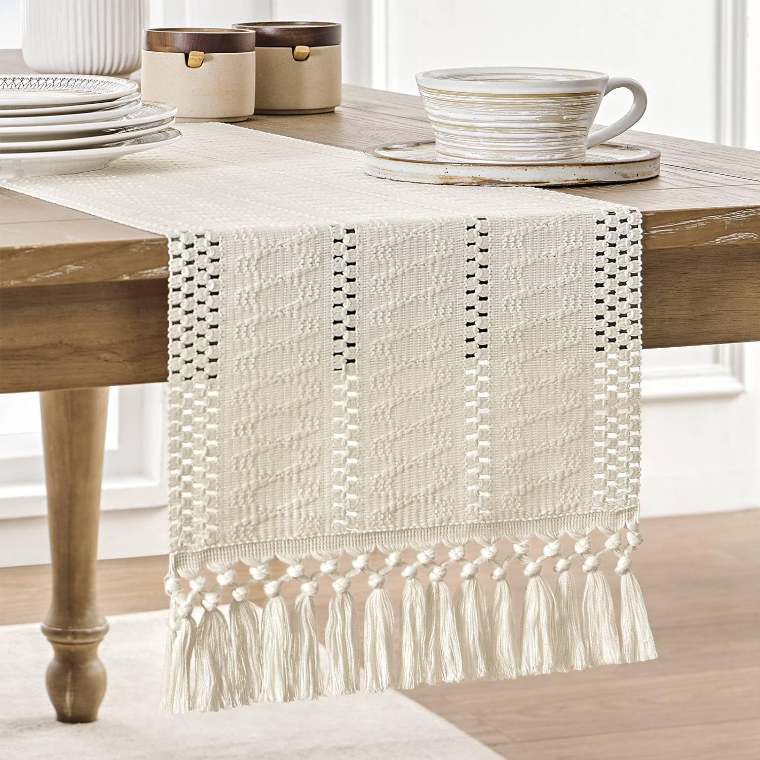 Cotton Linen Table Runner Knot - Home Textiles Today News 리뷰 및 가격