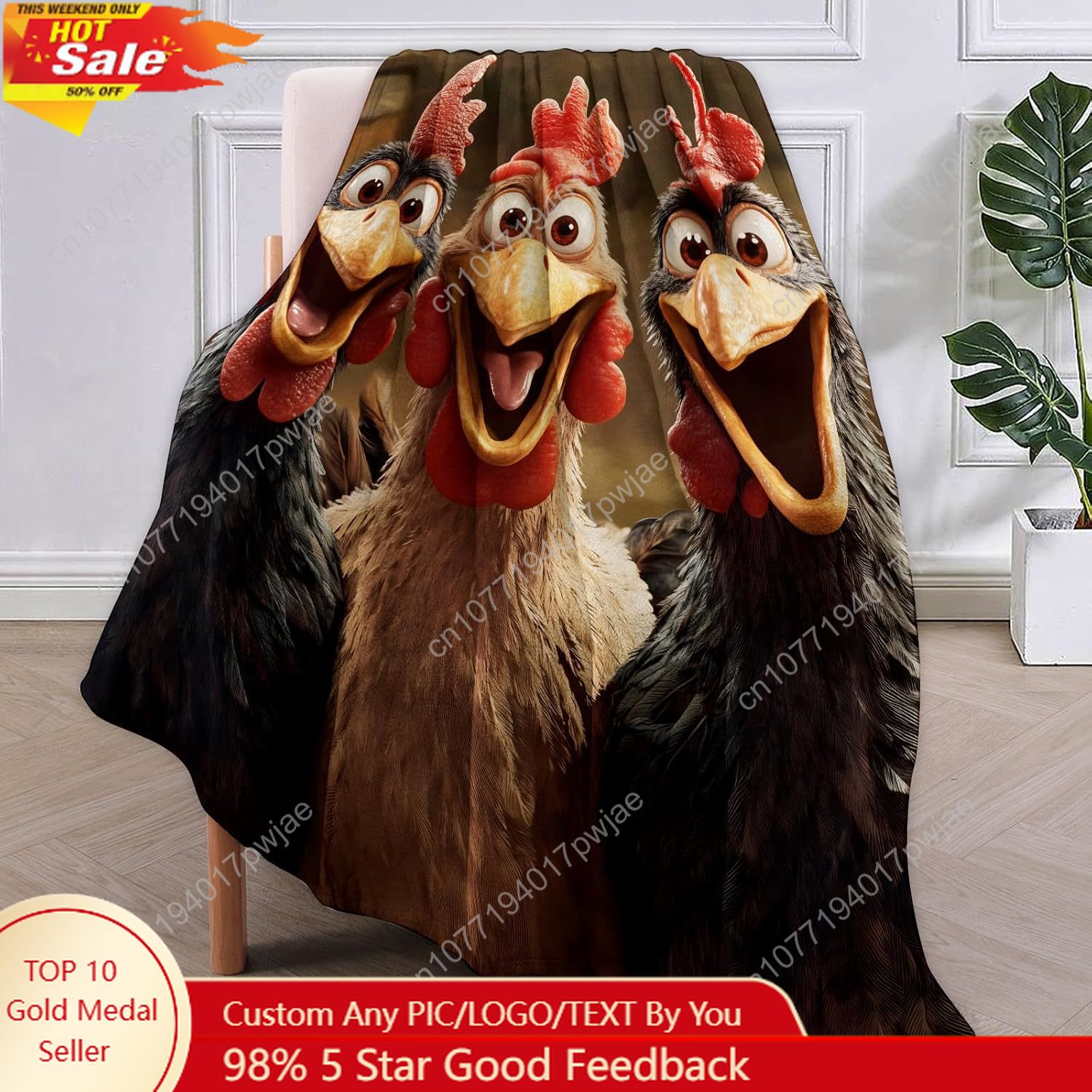 Chickens Blanket Gifts for Wom - Home Of Textiles 리뷰 및 가격