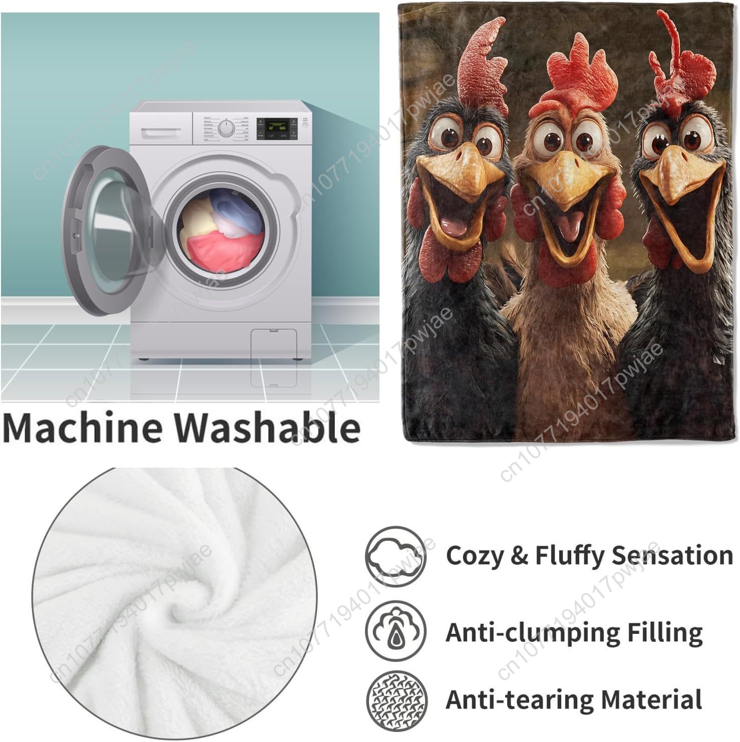 Chickens Blanket Gifts for Wom - Home Of Textiles 리뷰 및 가격