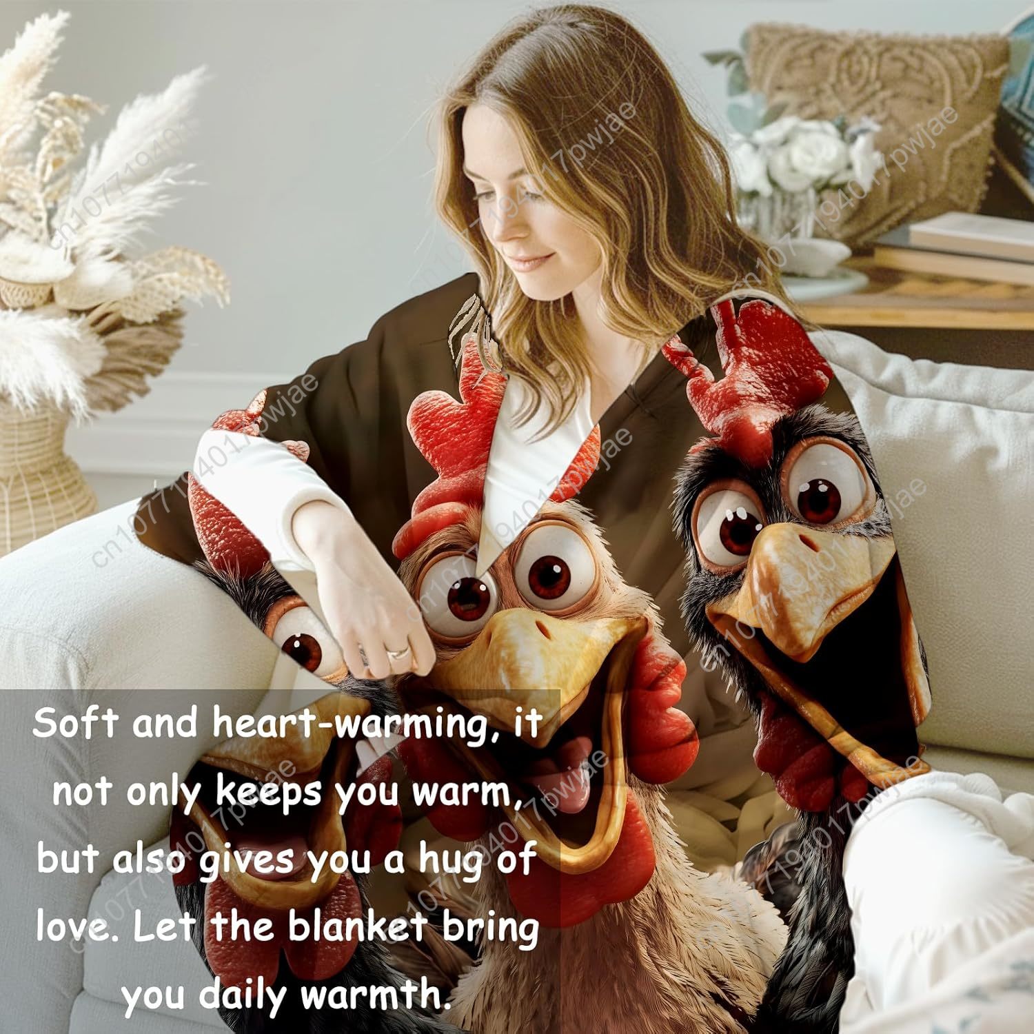 Chickens Blanket Gifts for Wom - Home Of Textiles 리뷰 및 가격