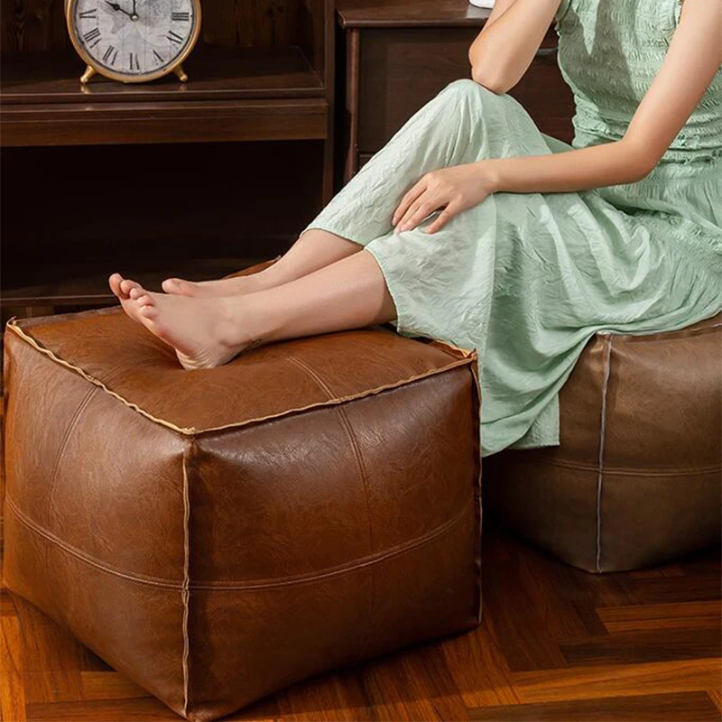 Moroccan Pu Leather Cushion Co - Floor Cushion Pouf 리뷰 및 가격