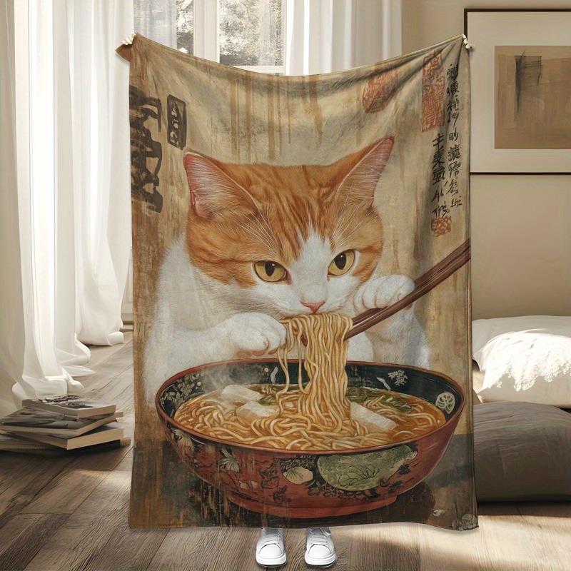 Anime image of a yellow cat Fl - Home Textiles Images 리뷰 및 가격