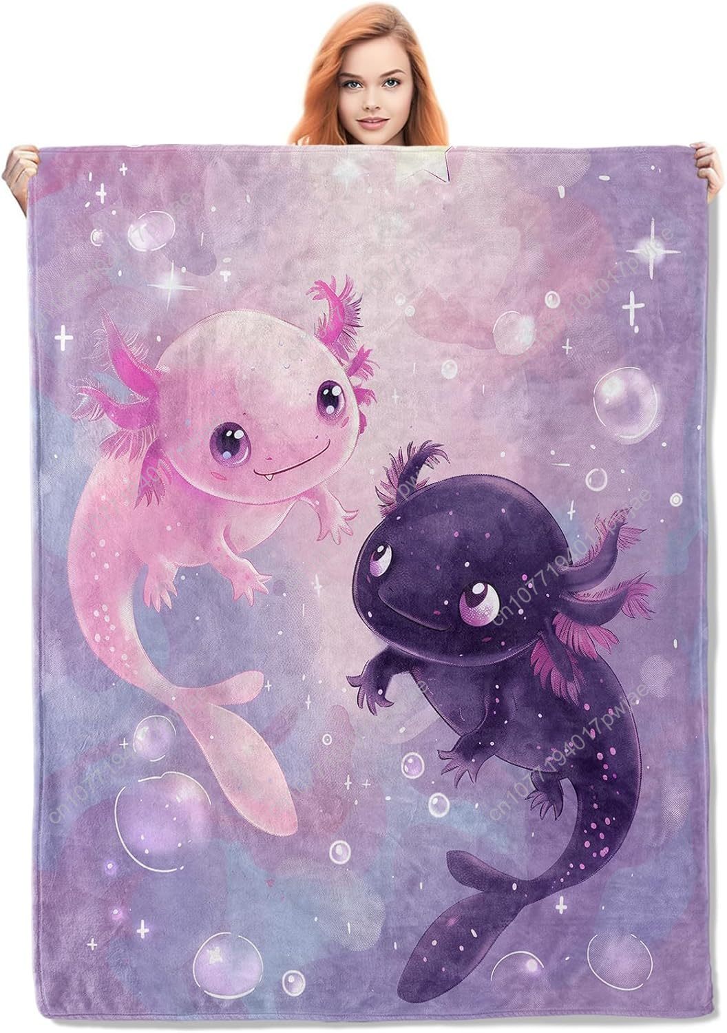 Axolotl Blanket Cute Axolotls  - Home Of Textiles 리뷰 및 가격