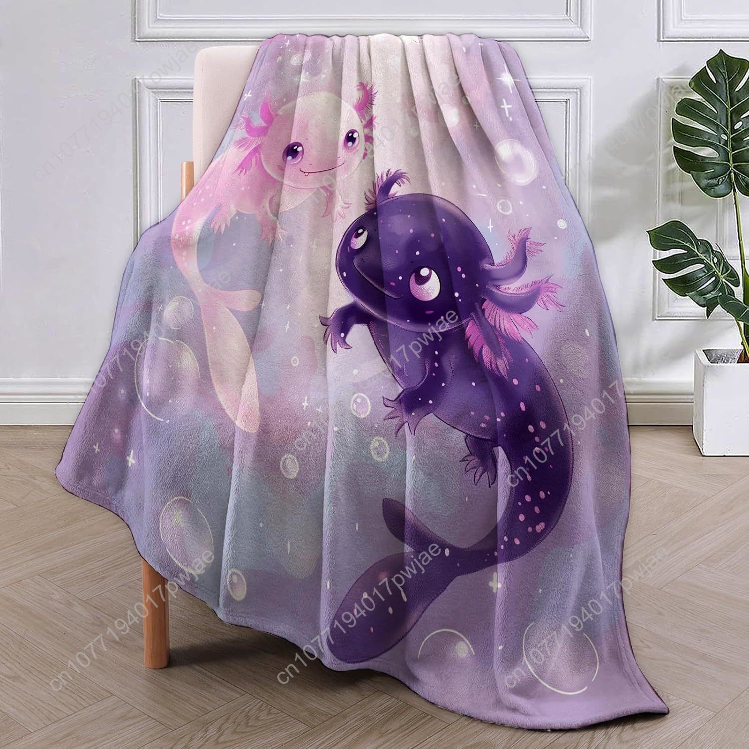 Axolotl Blanket Cute Axolotls  - Home Of Textiles 리뷰 및 가격