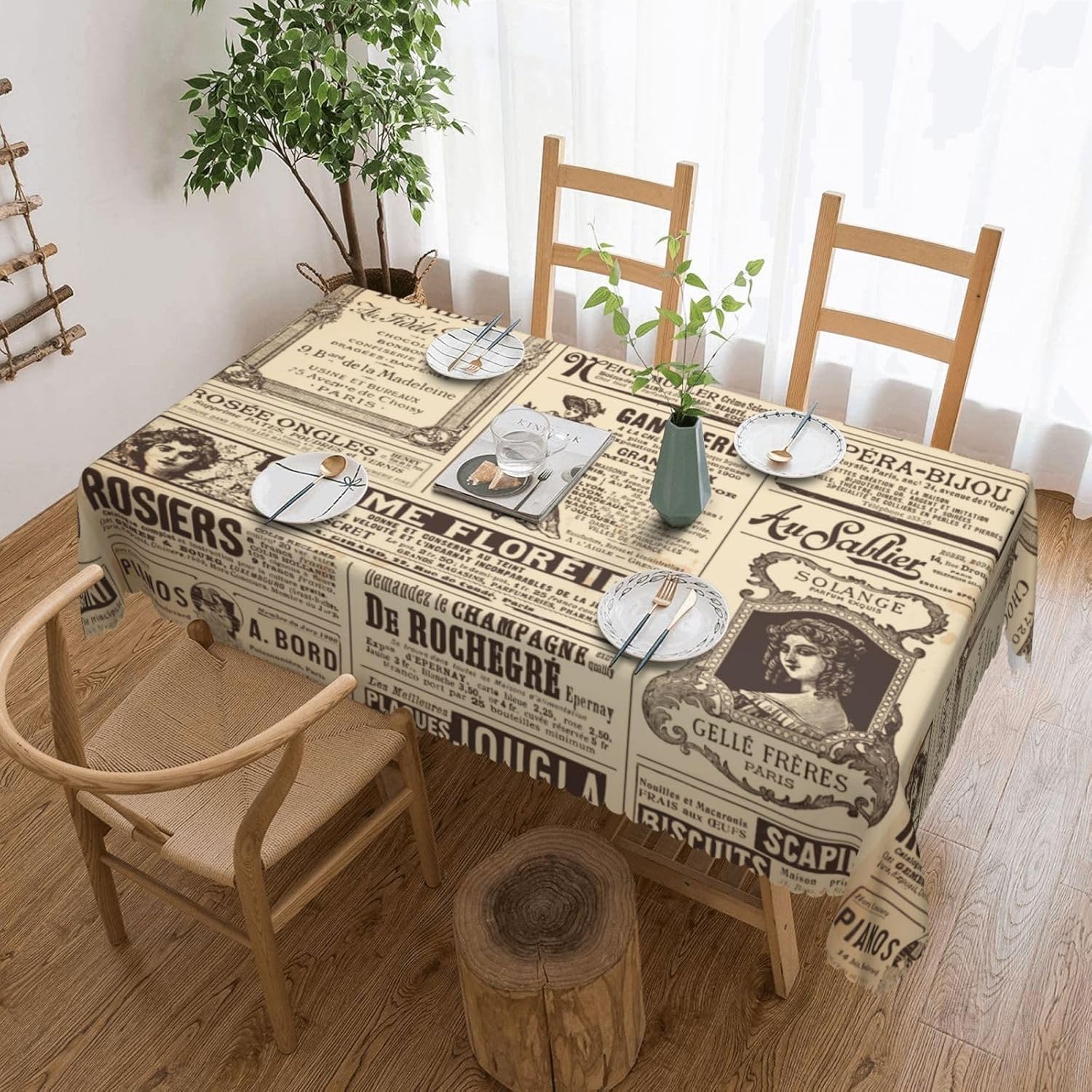 Vintage Paris France Newspaper - Home Textiles News 리뷰 및 가격