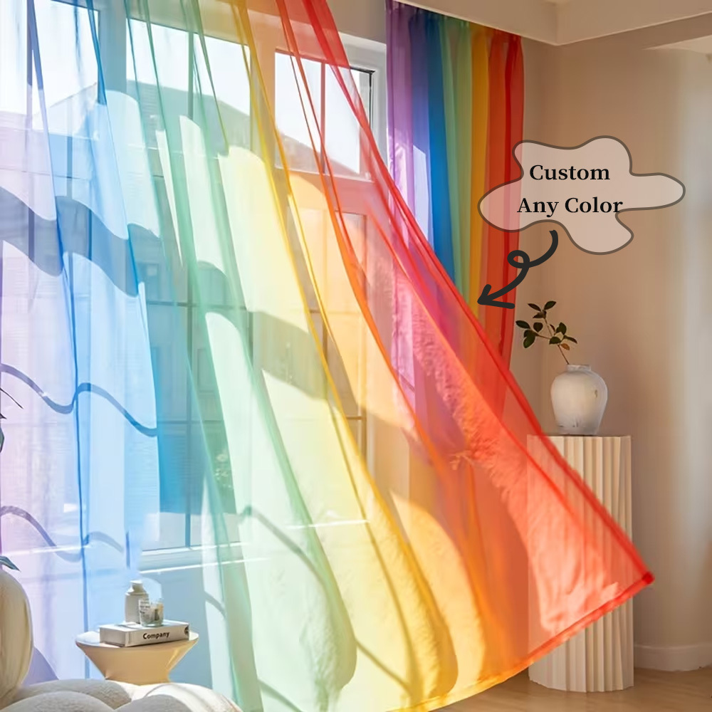 Custom 2D Flat 2pcs Sheer Curt - Home Textiles Images 리뷰 및 가격