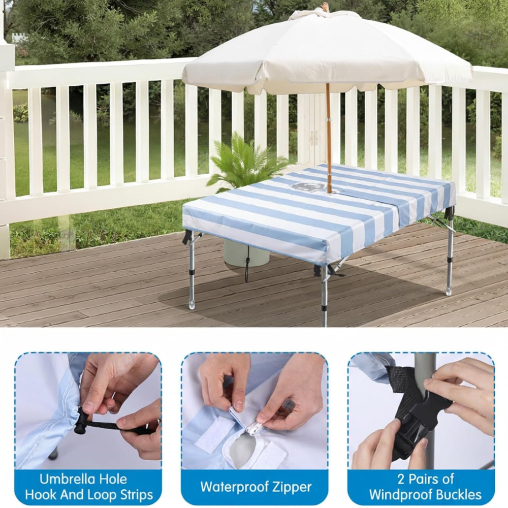 Outdoor Tablecloth with Umbrel - Home Textiles News 리뷰 및 가격