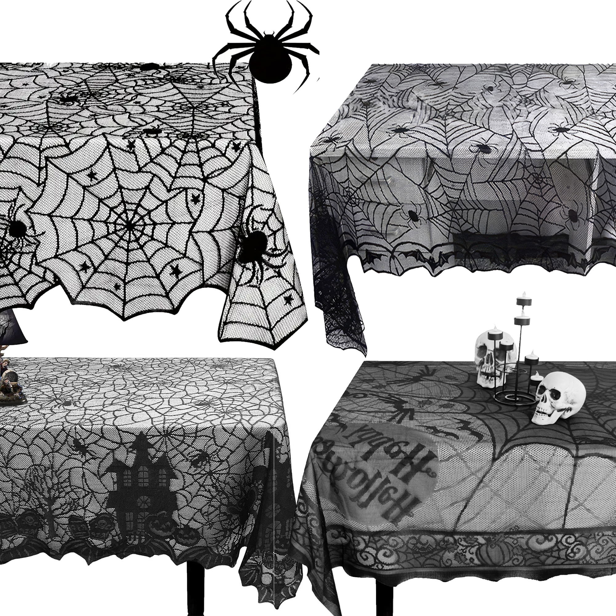 Halloween Lace Table Runner Bl - Home Textiles Today News 리뷰 및 가격