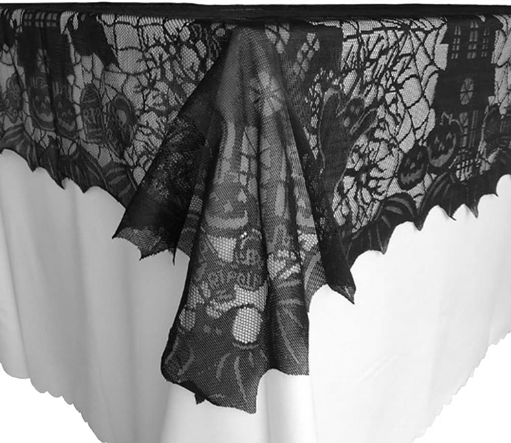 Halloween Lace Table Runner Bl - Home Textiles Today News 리뷰 및 가격