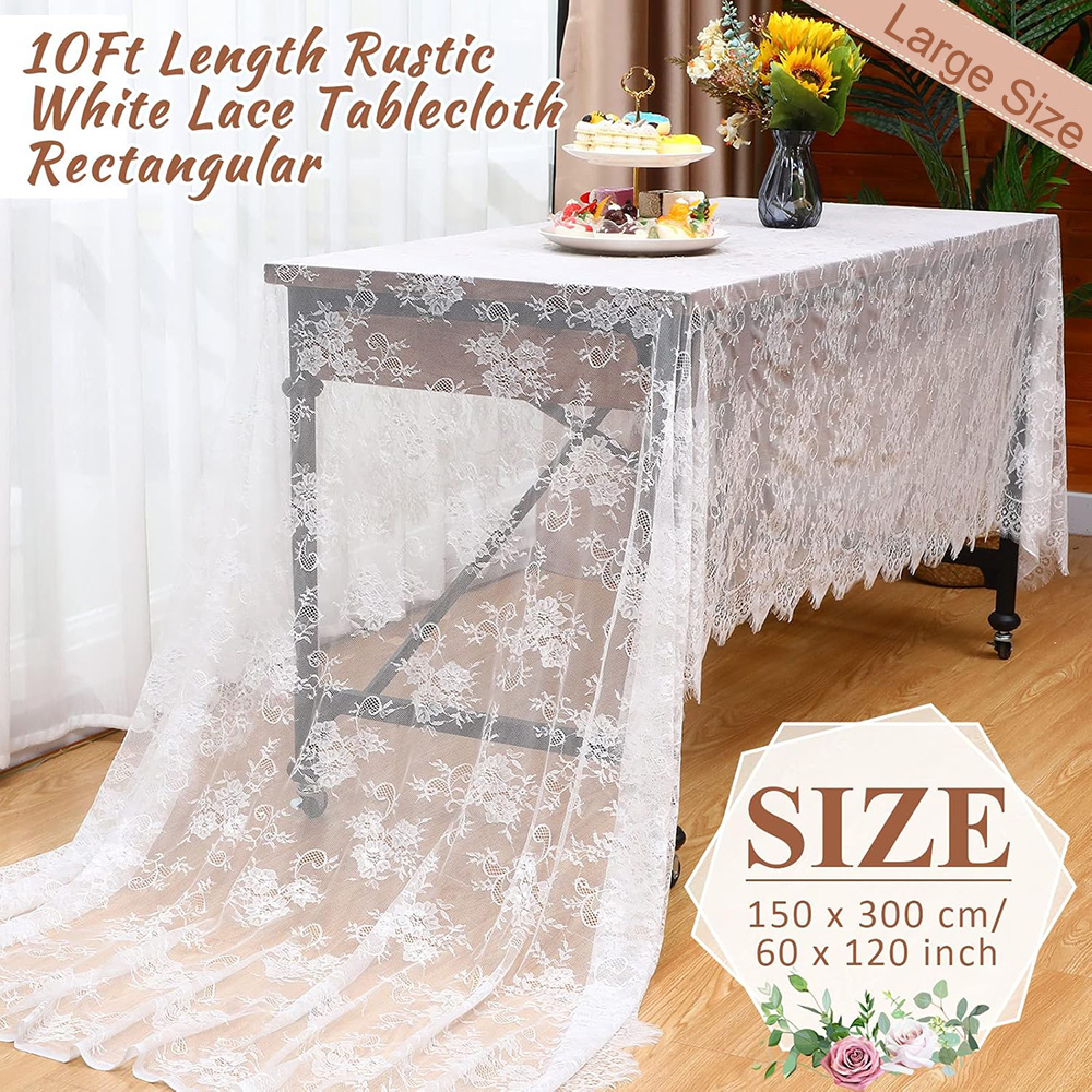 1/2/5 Pcs White Lace Tableclot - Home Textiles Today News 리뷰 및 가격