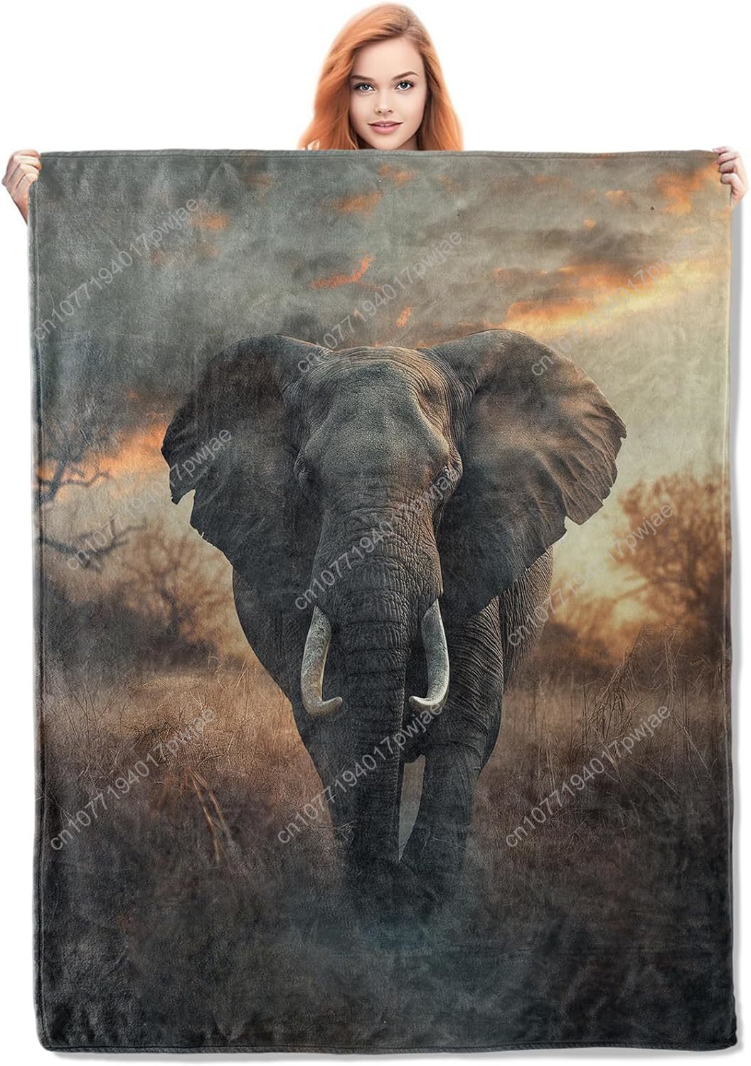 Elephant Fleece Blanket, Reali - Home Of Textiles 리뷰 및 가격