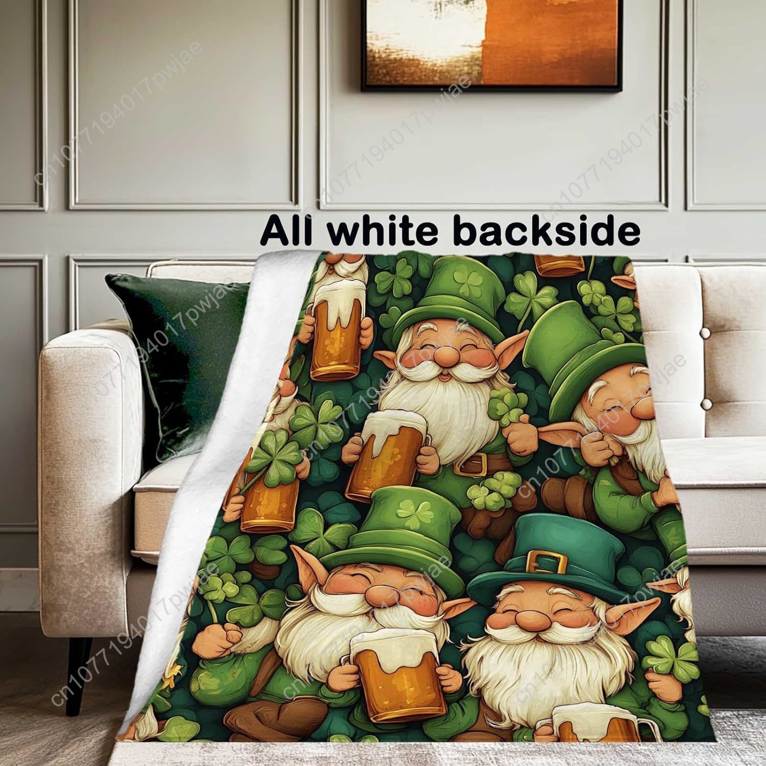 St. Patrick’s Day Gnome Throw  - Home Of Textiles 리뷰 및 가격