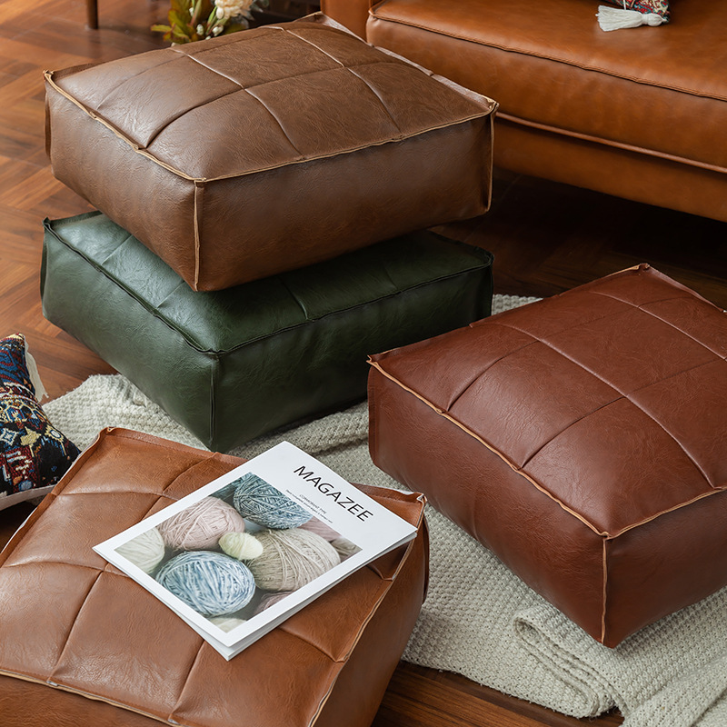 Moroccan PU Leather Pouf Floor - Floor Cushion Pouf 리뷰 및 가격