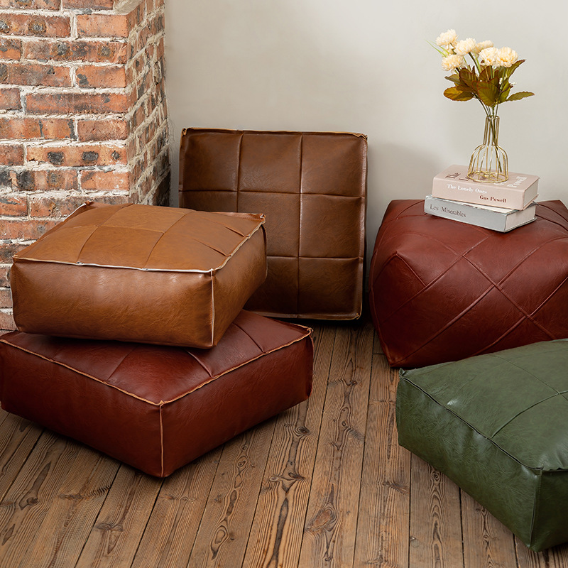 Moroccan PU Leather Pouf Floor - Floor Cushion Pouf 리뷰 및 가격