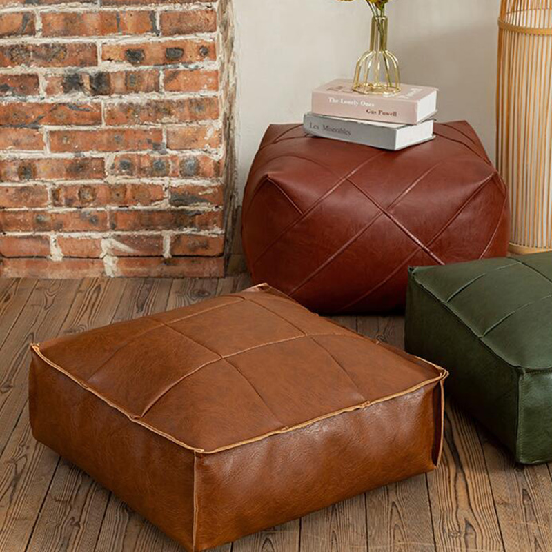 Moroccan PU Leather Pouf Floor - Floor Cushion Pouf 리뷰 및 가격