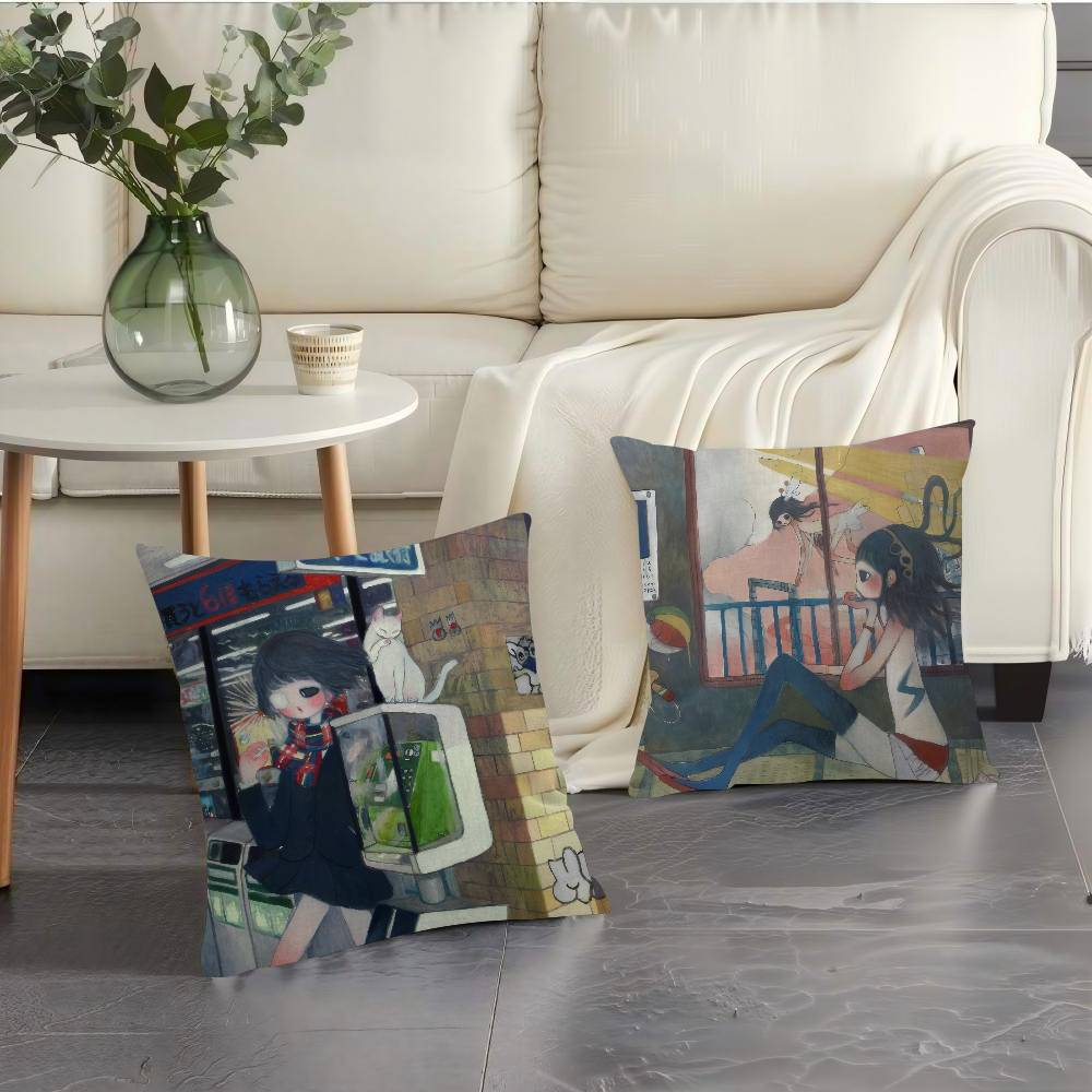 Art Aya Takano Girl  Pillow An - Aya Home Textiles 리뷰 및 가격
