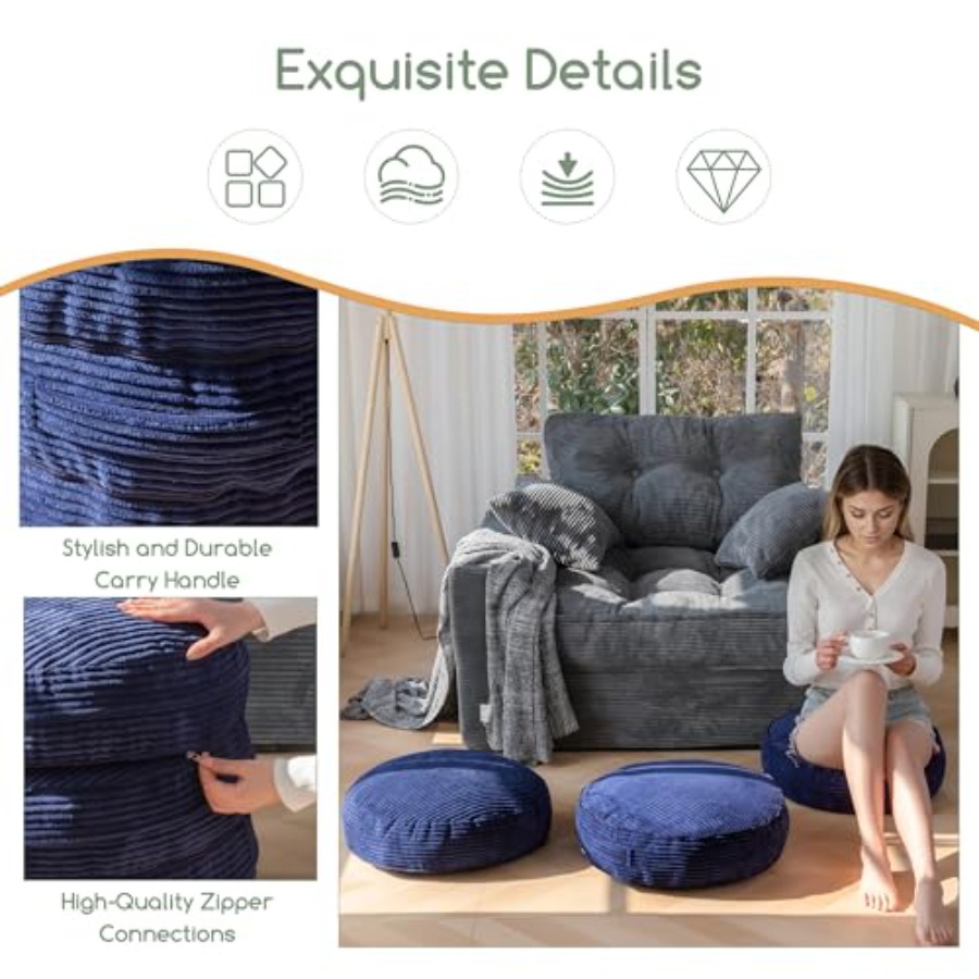 Living room foam-filled pouf o - Floor Cushion Pouf 리뷰 및 가격