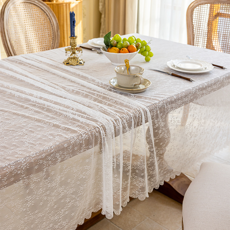 1pcWhite Embroidered Lace Tabl - Home Textiles News 리뷰 및 가격