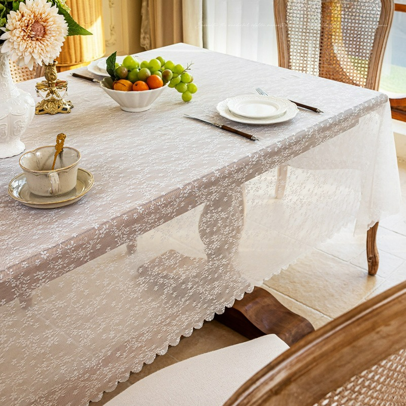1pcWhite Embroidered Lace Tabl - Home Textiles News 리뷰 및 가격