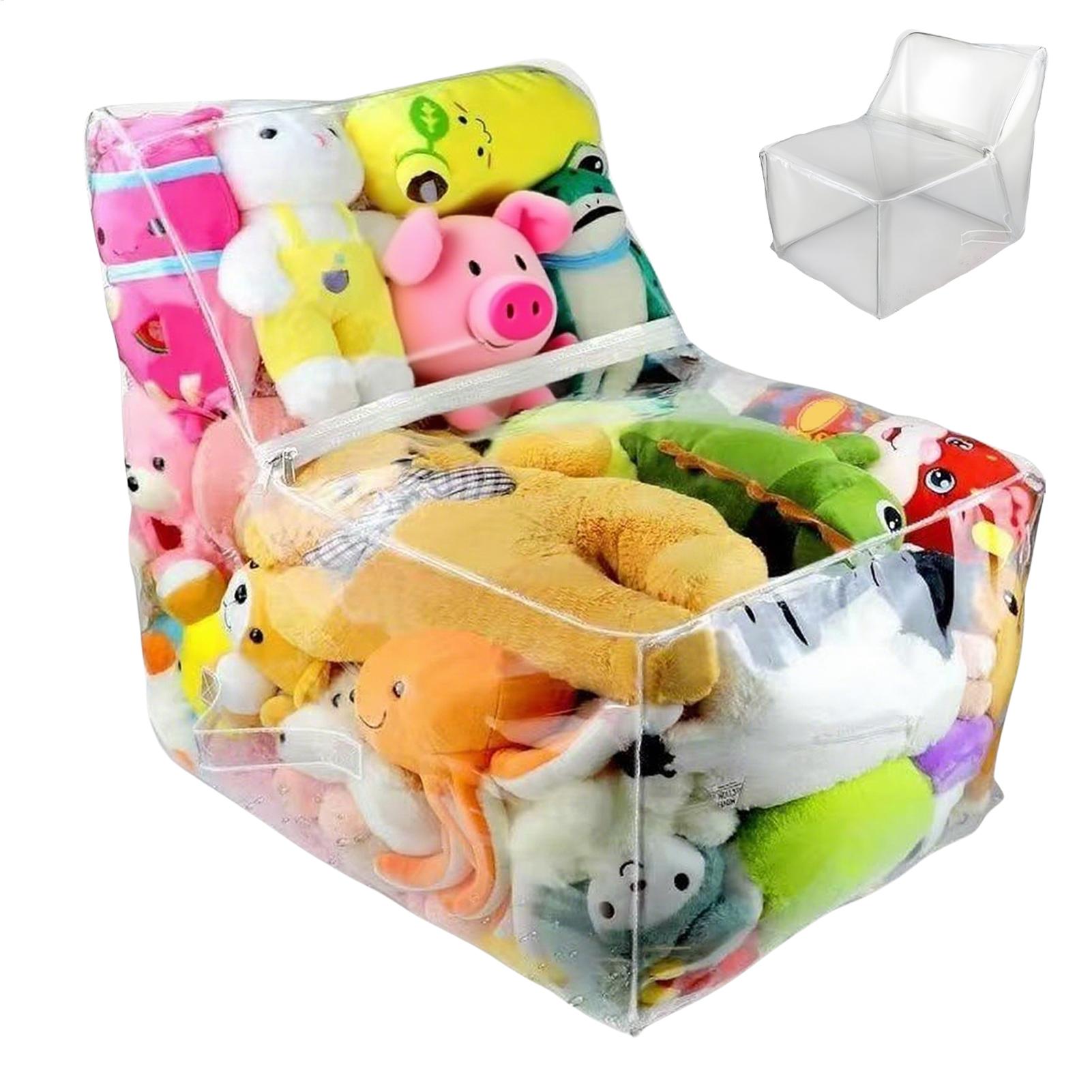 Clear Stuffed Animal Bean Bag  - Floor Cushion Pouf 리뷰 및 가격