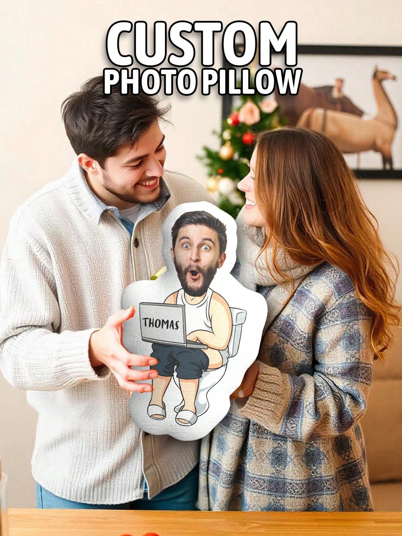 Custom Funny Ugly Face Pillow  - Home Of Textiles 리뷰 및 가격