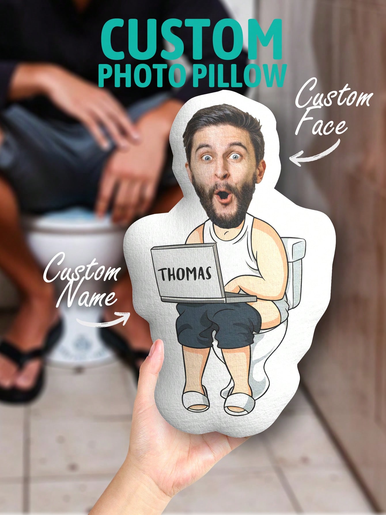 Custom Funny Ugly Face Pillow  - Home Of Textiles 리뷰 및 가격