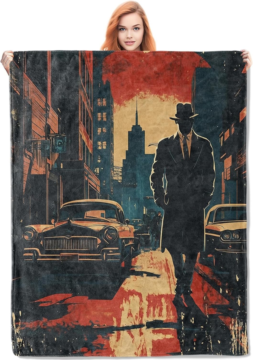 Noir Detective Blanket Gifts f - Home Of Textiles 리뷰 및 가격