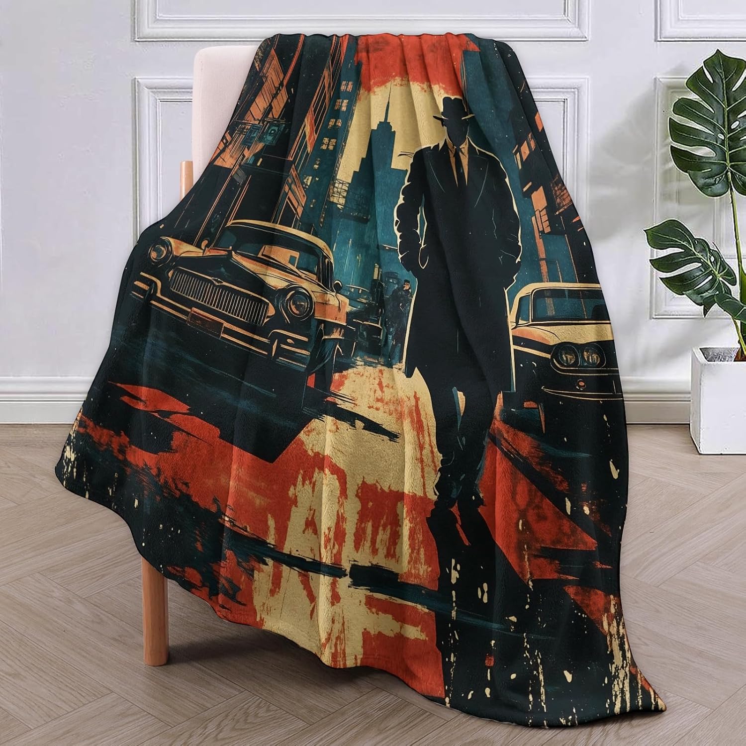 Noir Detective Blanket Gifts f - Home Of Textiles 리뷰 및 가격