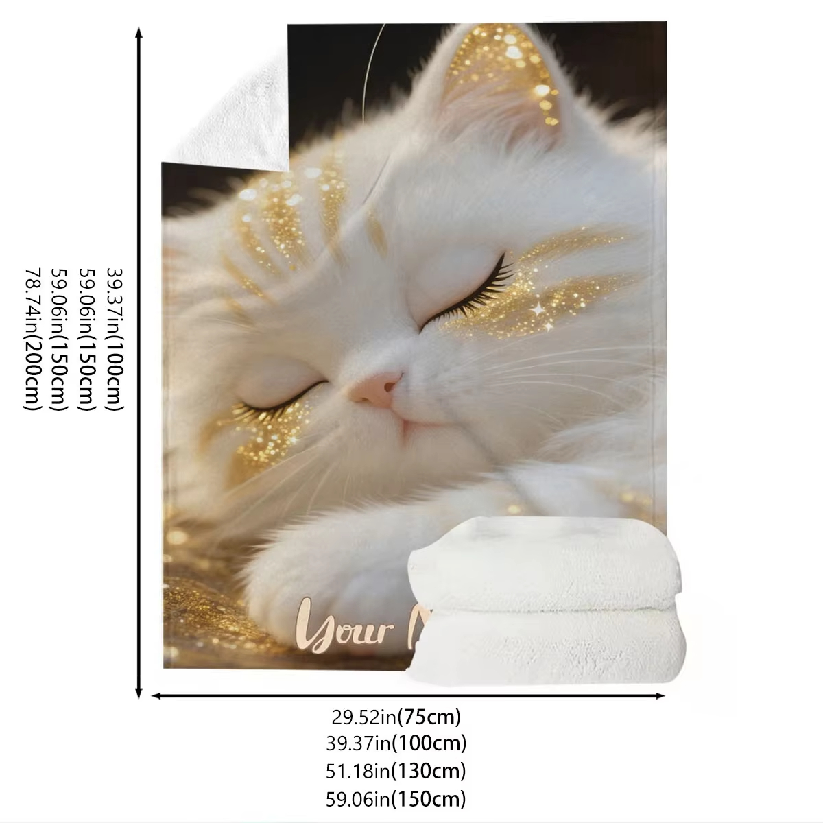 Custom Name Dreamy Cat Pattern - Home Textiles Images 리뷰 및 가격