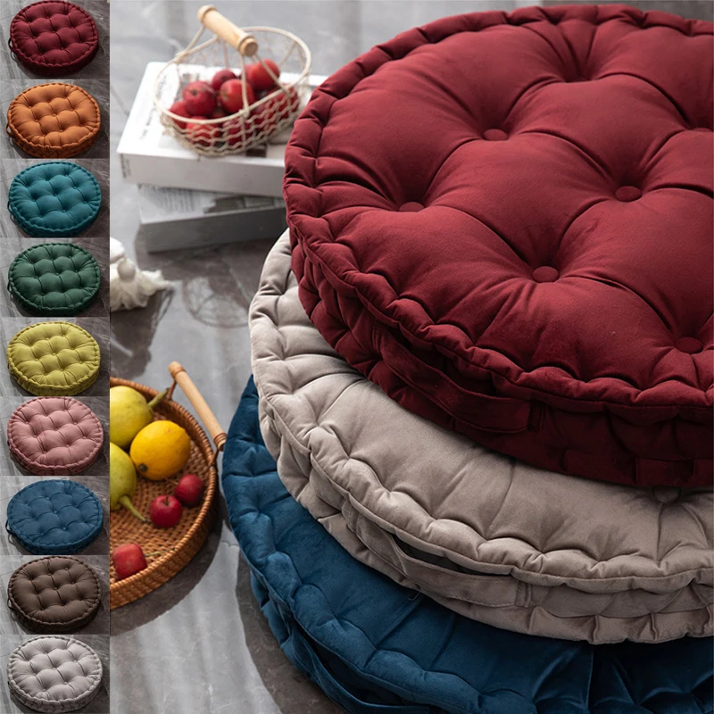 60x60cm Nordic Plain Velvet Ta - Floor Cushion Pouf 리뷰 및 가격