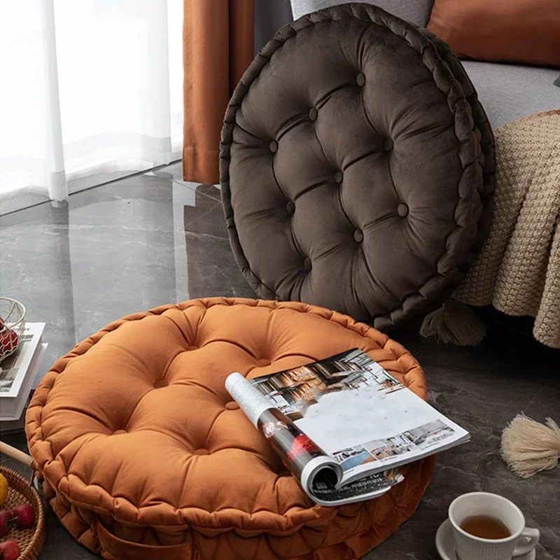 60x60cm Nordic Plain Velvet Ta - Floor Cushion Pouf 리뷰 및 가격