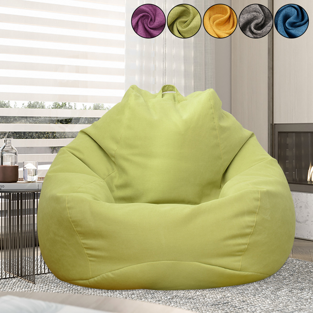 Lazy Sofa Cover Solid Chair Co - Floor Cushion Pouf 리뷰 및 가격
