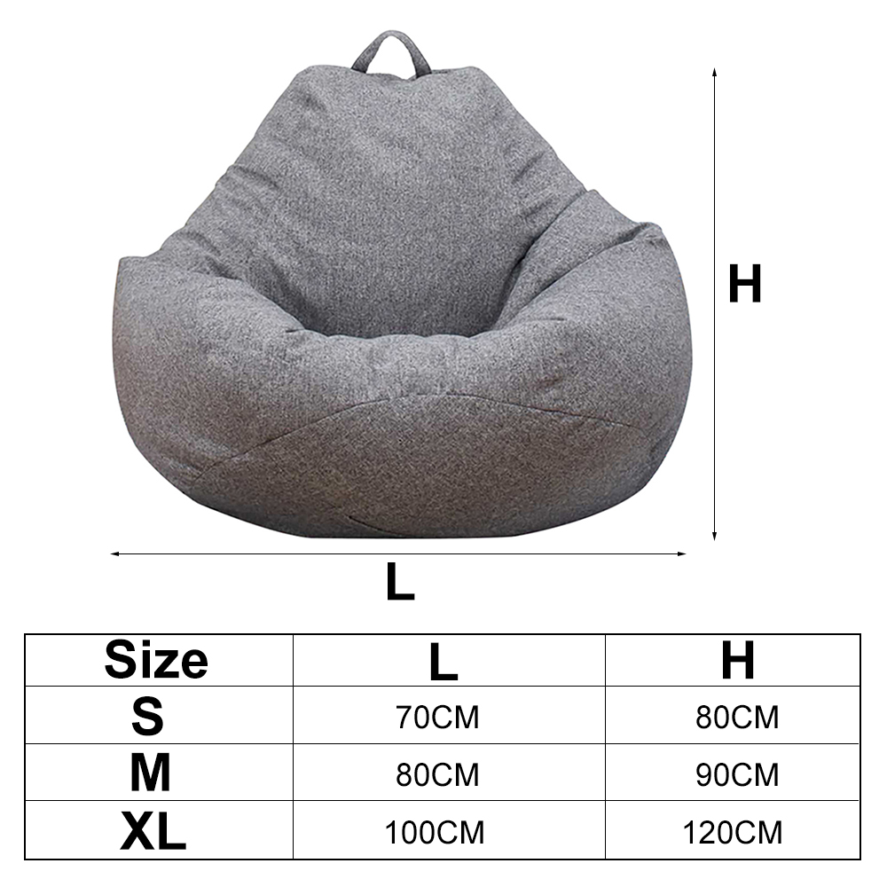 Lazy Sofa Cover Solid Chair Co - Floor Cushion Pouf 리뷰 및 가격