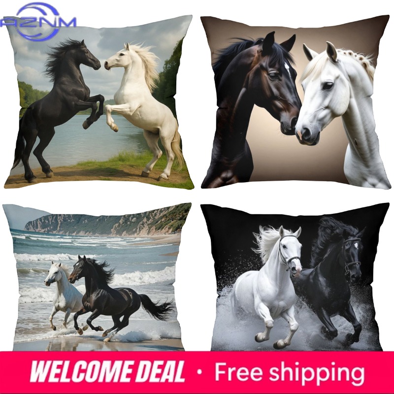 Horse Patterned Cushion Covers - Home Textiles Images 리뷰 및 가격