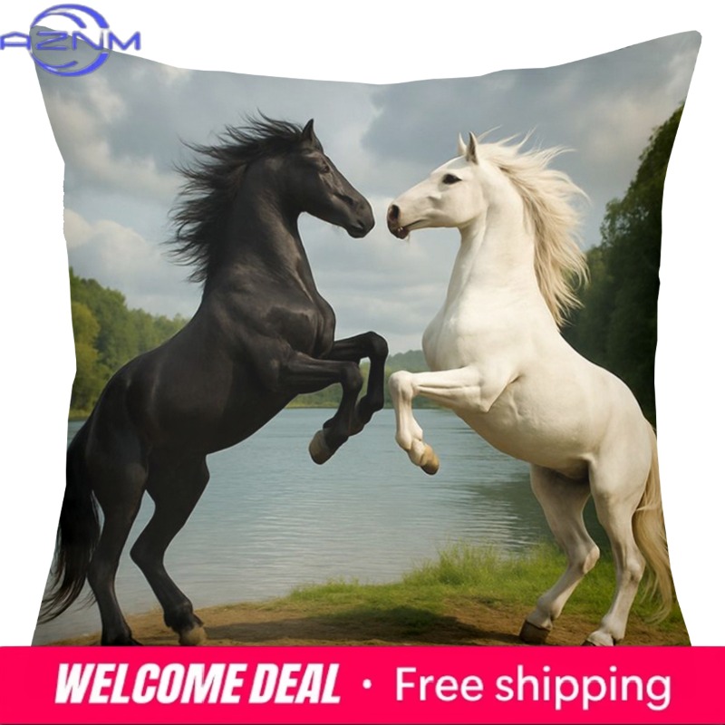 Horse Patterned Cushion Covers - Home Textiles Images 리뷰 및 가격
